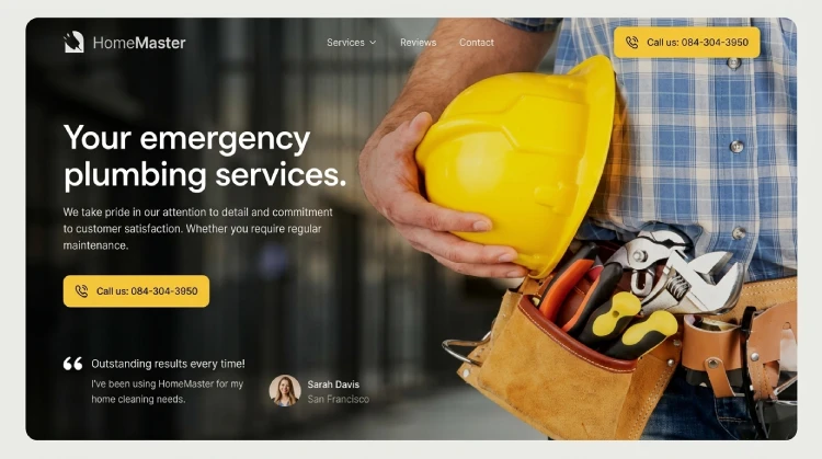 Professional home services web design