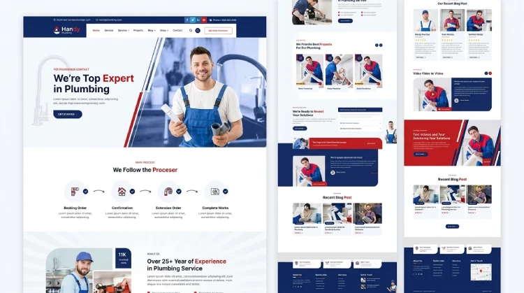 Modern home services website design