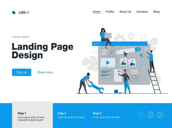 High-converting landing page design