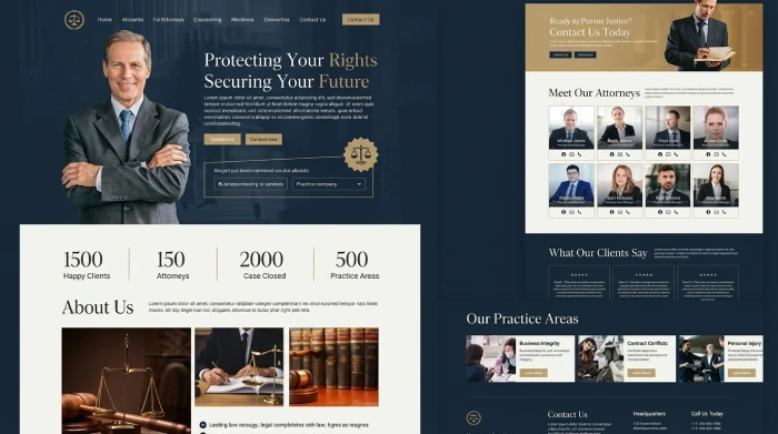 Modern legal website design