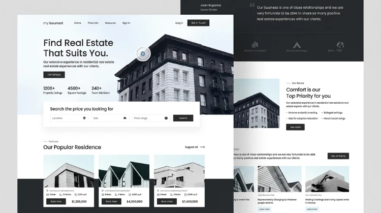 Professional real estate website design