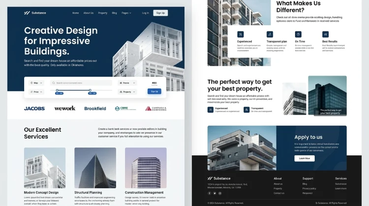 Responsive real estate website design