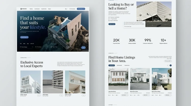 Custom real estate website design services