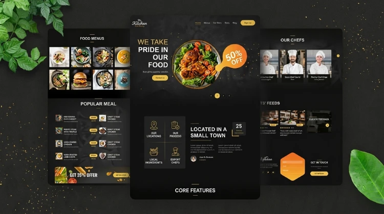 Custom restaurant website design services